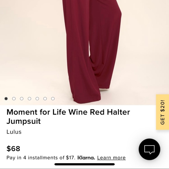 Burgundy open back jumpsuit - Picture 2 of 11